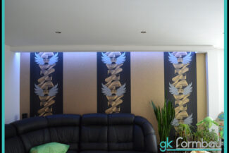 Lichtvoute mit Schattenfuge aus Gipskarton Wand