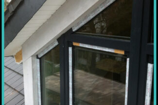 Dachgiebel Verkleidung aus Glasschaumplatten