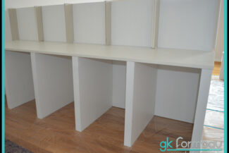 Regalaufbau aus GK Formteilen