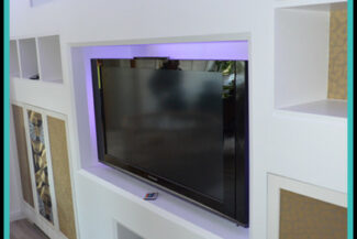 TV Einbaukasten in Trockenbauwand