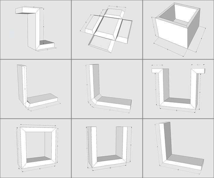 Gipskarton Profile und Kästen